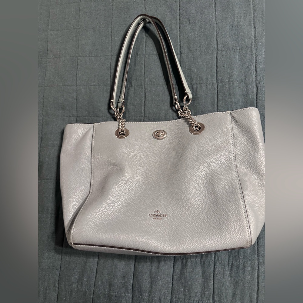 Coach Light blue Leather Shoulder Bag